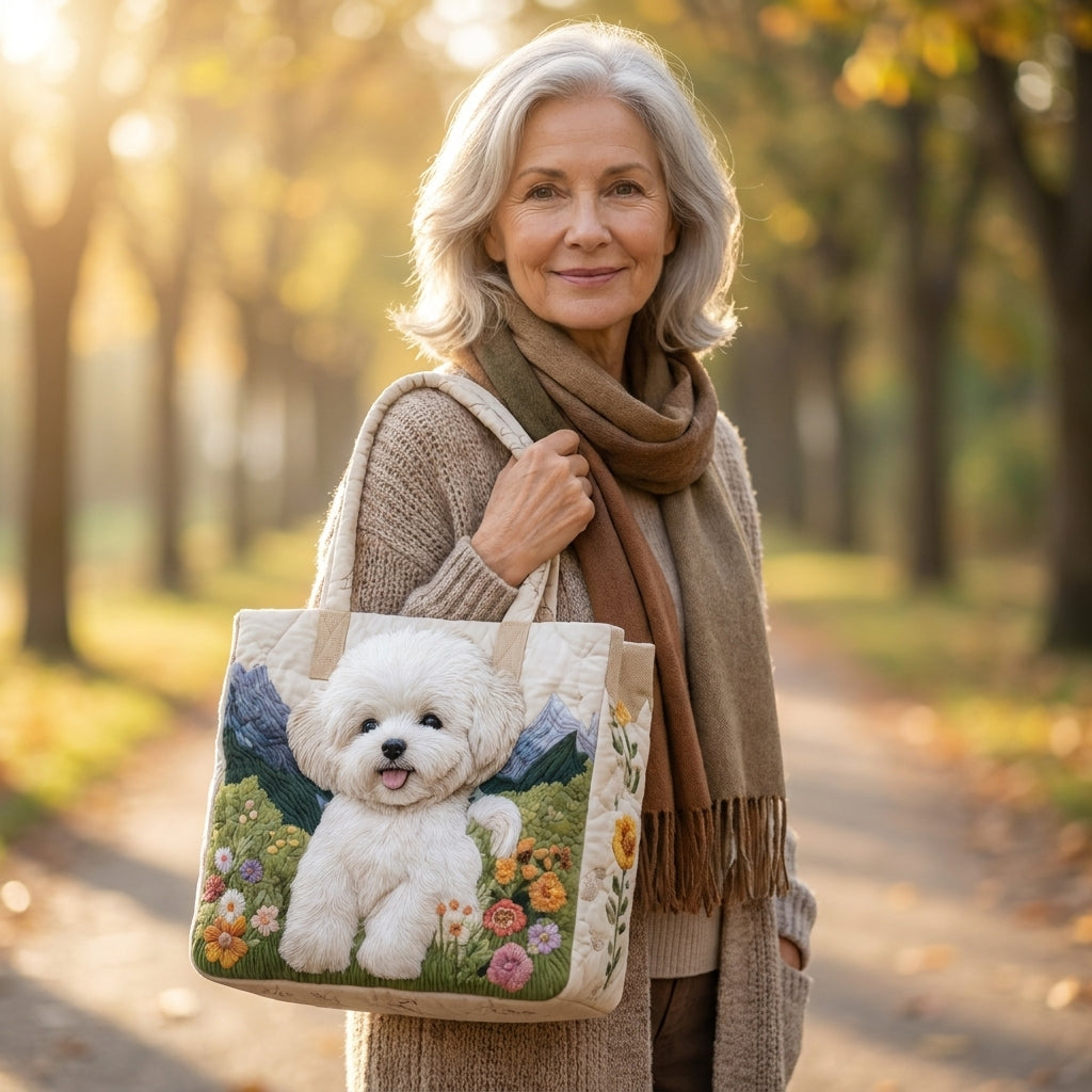 Borsa Artigianale Trapuntata - Cane Incantato