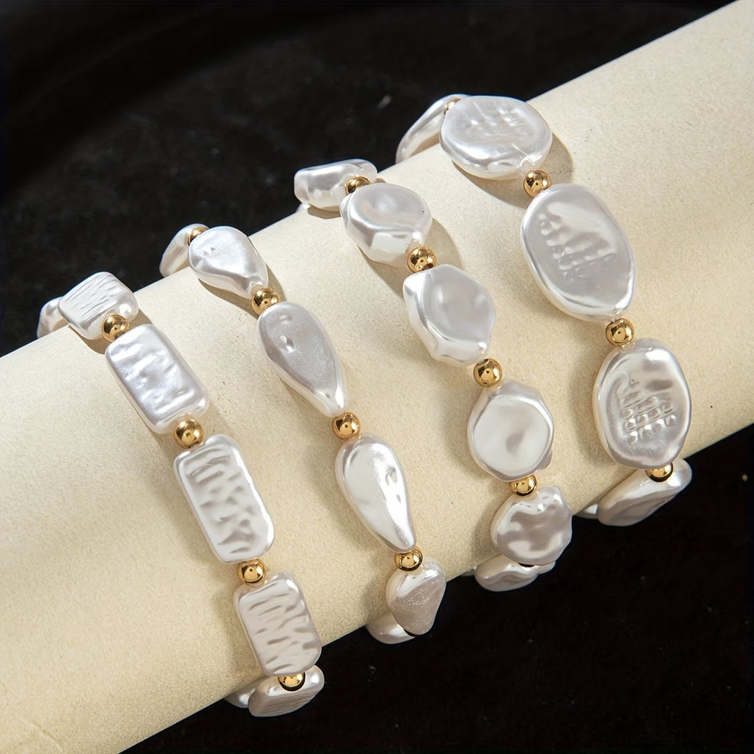 Set di 4 Bracciali in Perle
