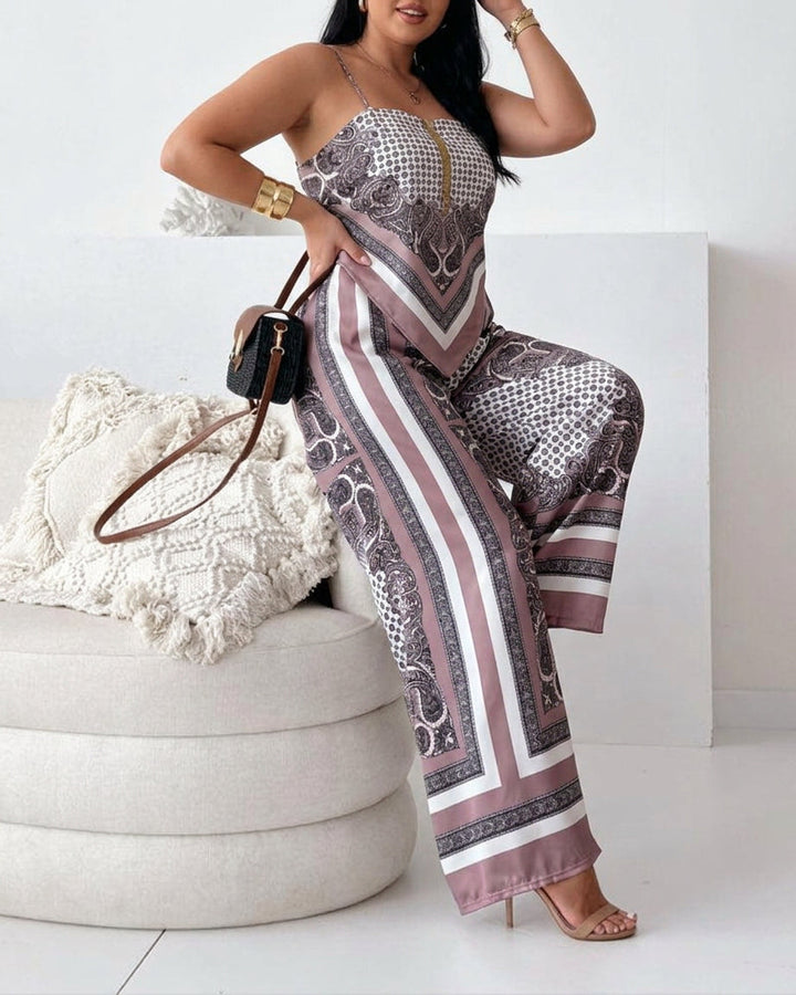 Helen | Set di Abbigliamento Elegante con Top e Pantaloni per Vacanza