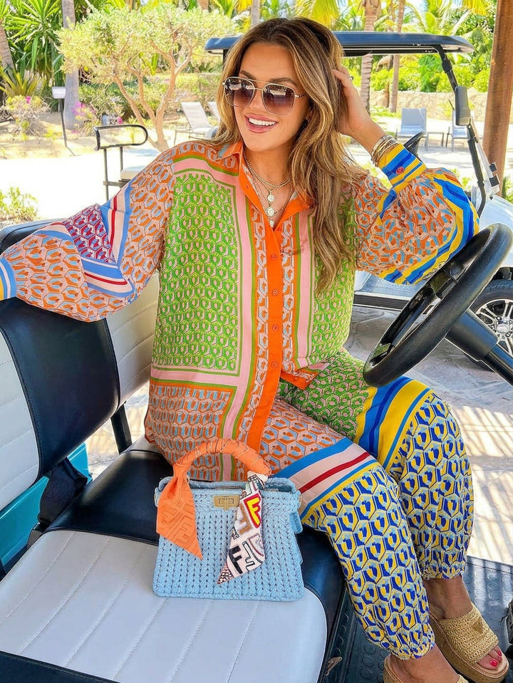 Josephine | Camicia Unica Colorata in Stile Tropicale