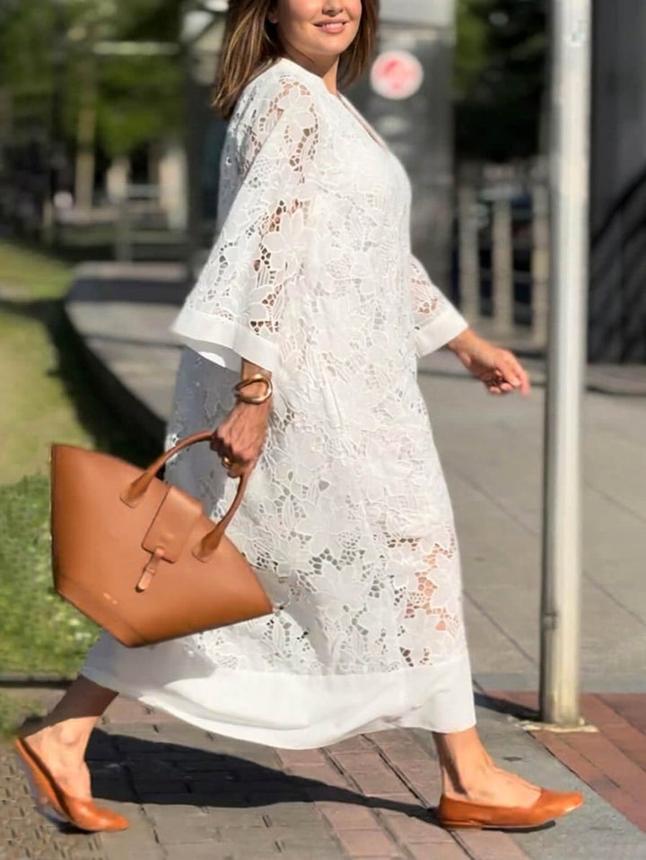 Willow | Vestito Midi V-Neck Glam da Spiaggia
