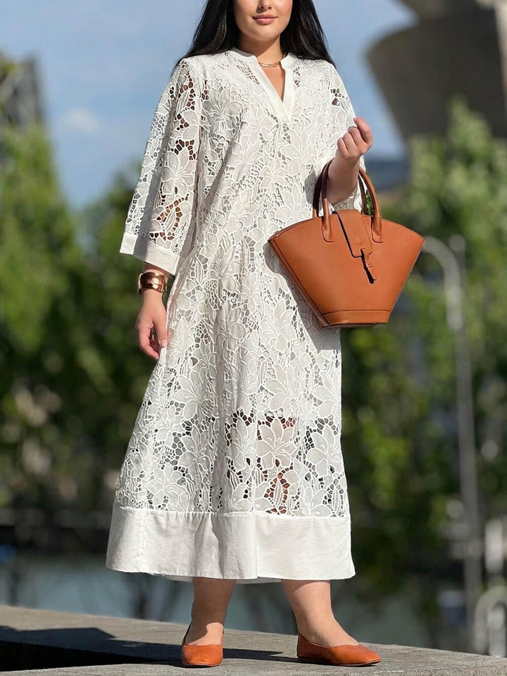 Willow | Vestito Midi V-Neck Glam da Spiaggia