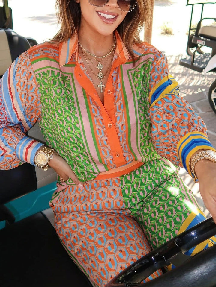 Josephine | Camicia Unica Colorata in Stile Tropicale