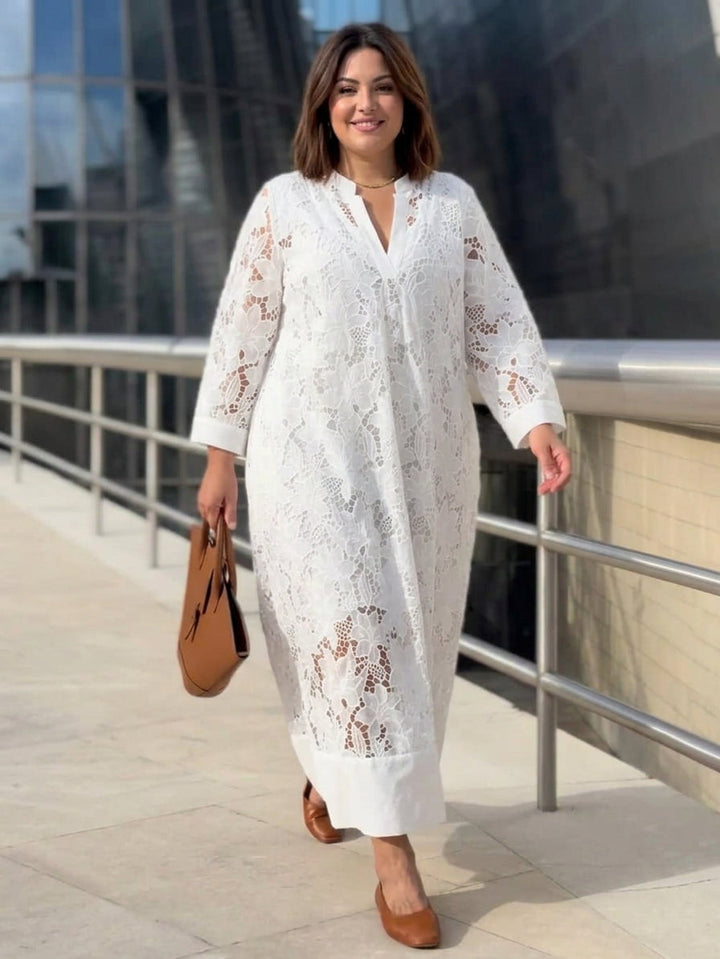 Willow | Vestito Midi V-Neck Glam da Spiaggia