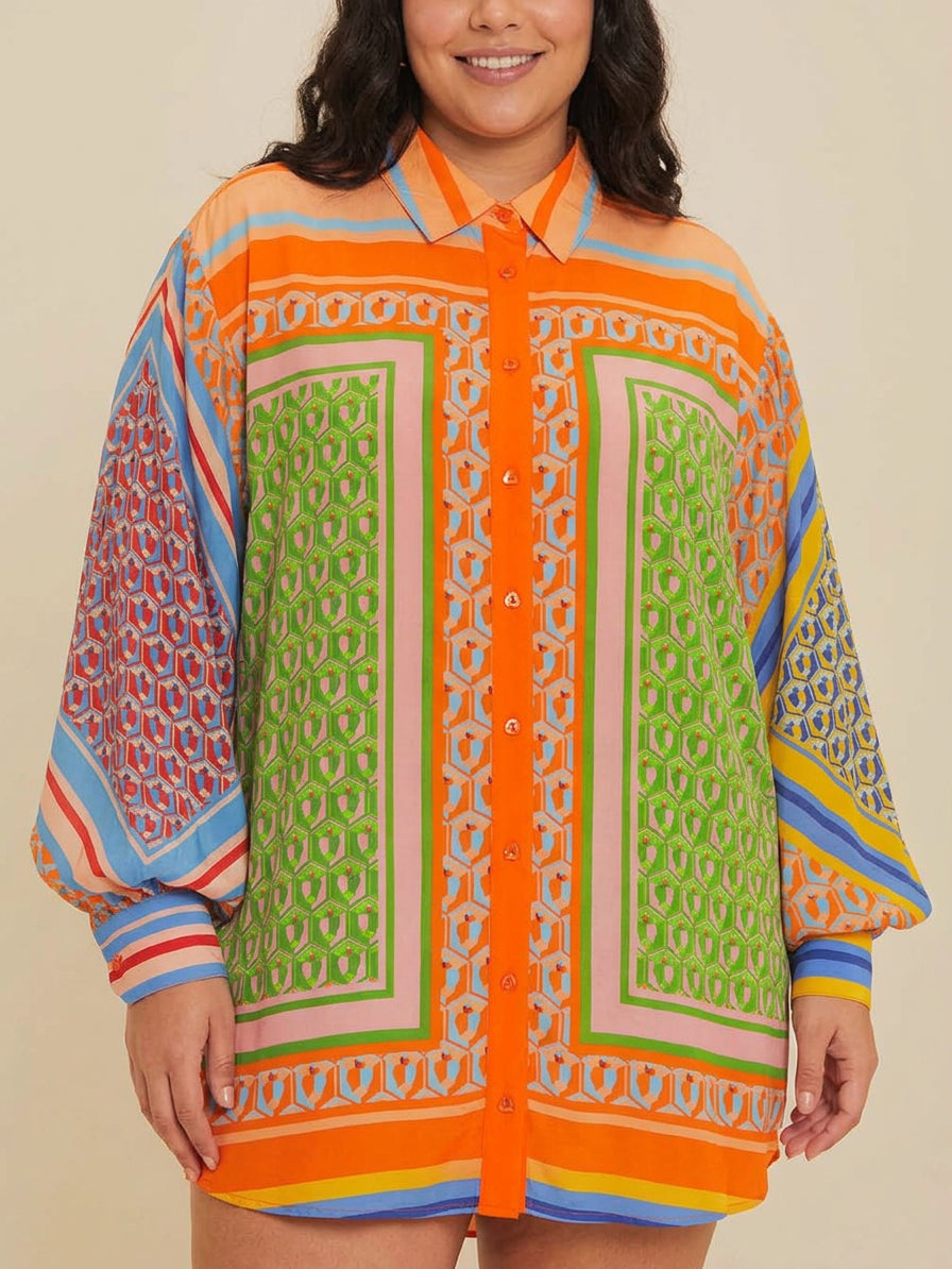 Josephine | Camicia Unica Colorata in Stile Tropicale