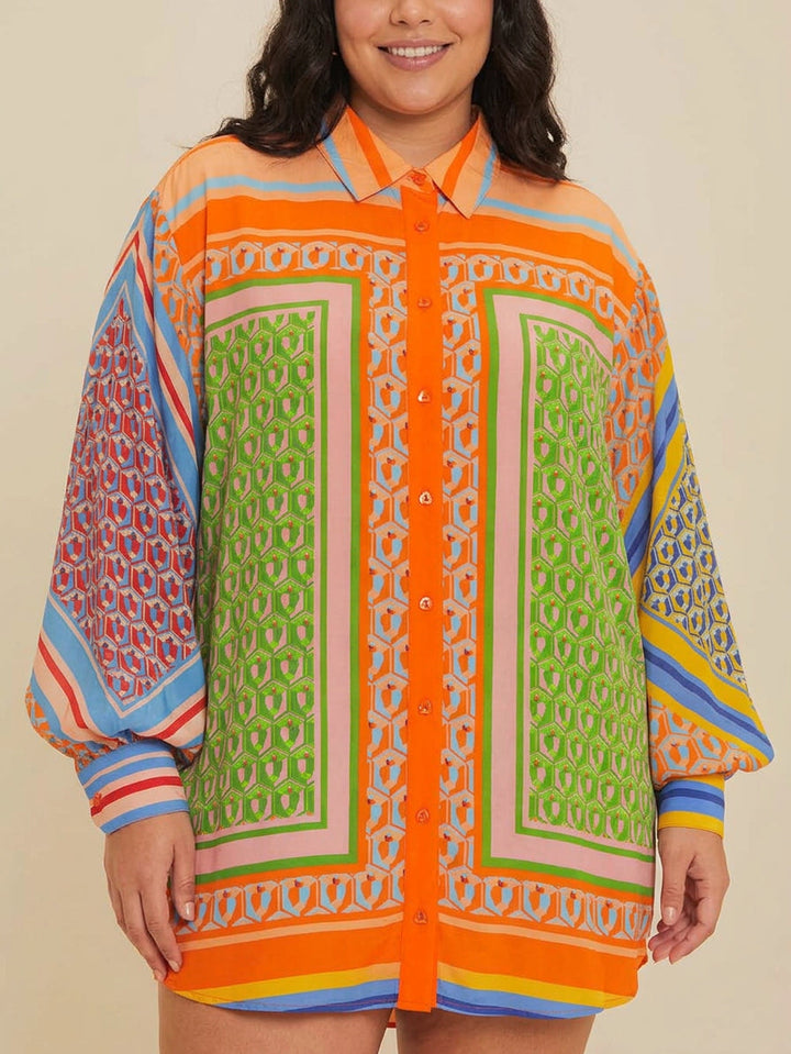 Josephine | Camicia Unica Colorata in Stile Tropicale