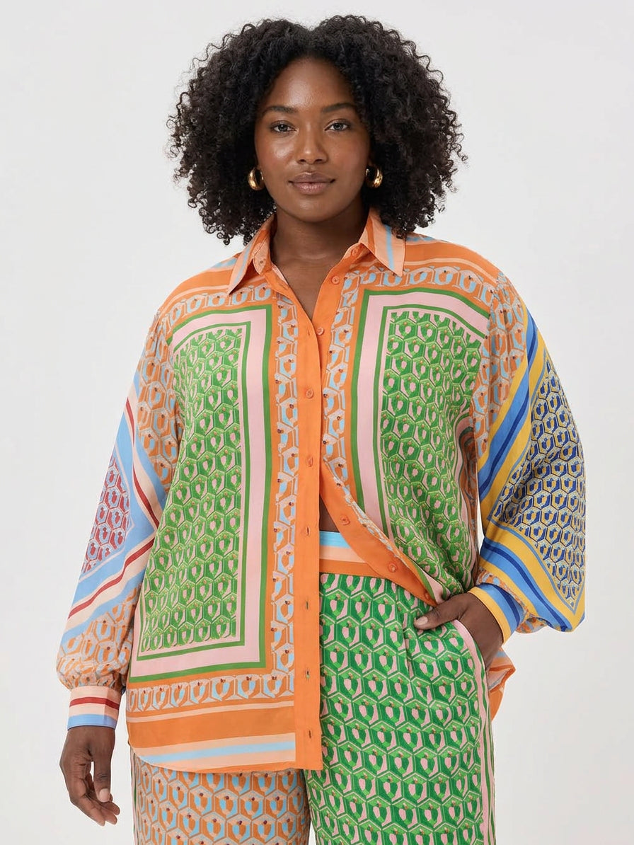 Josephine | Camicia Unica Colorata in Stile Tropicale