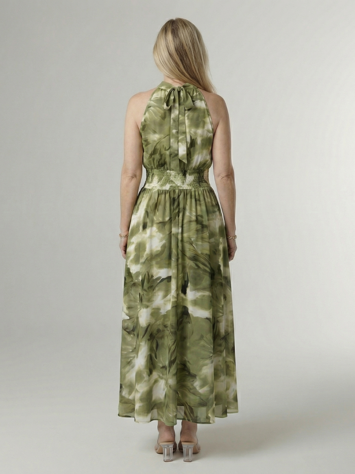 Sylin | Abito Midi con Collo All'Americana