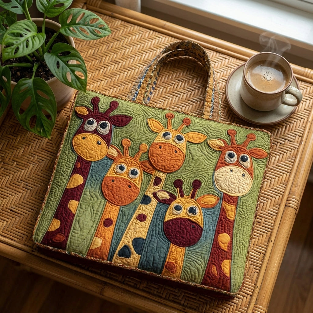 Borsa Tote Trapuntata - Giraffa