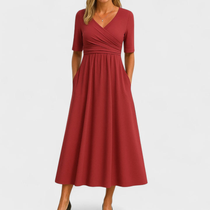 Eleanor | Abito Midi Elegante con Tasche