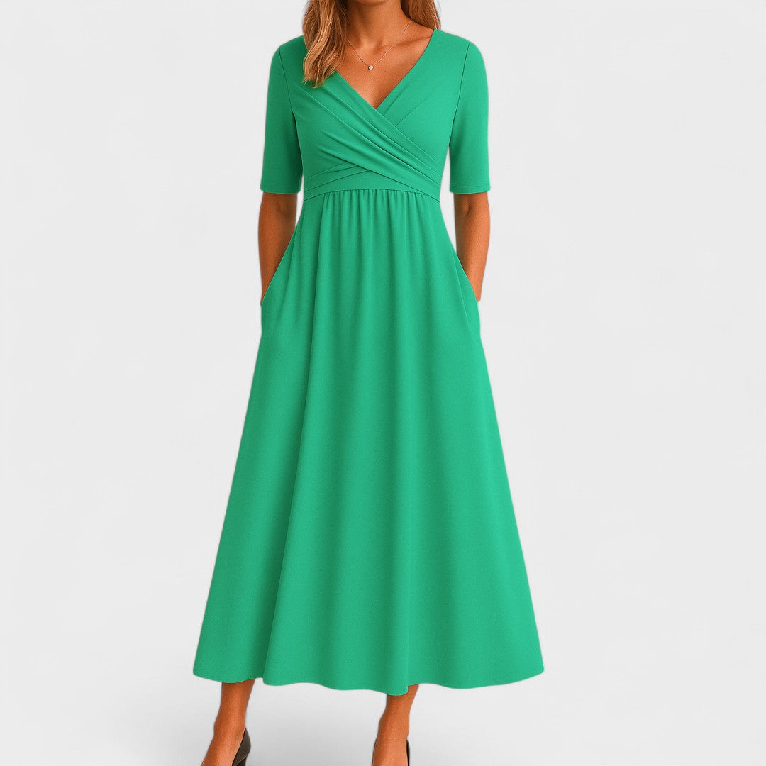 Eleanor | Abito Midi Elegante con Tasche