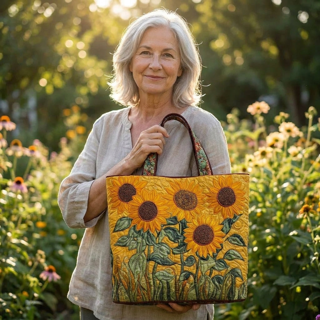 Borsa Classica Trapuntata - Girasoli
