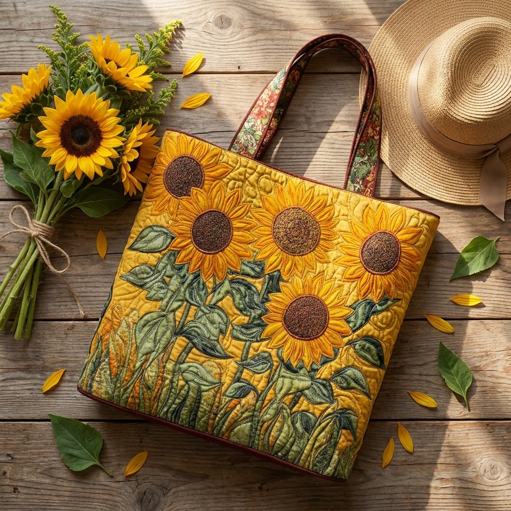 Borsa Classica Trapuntata - Girasoli