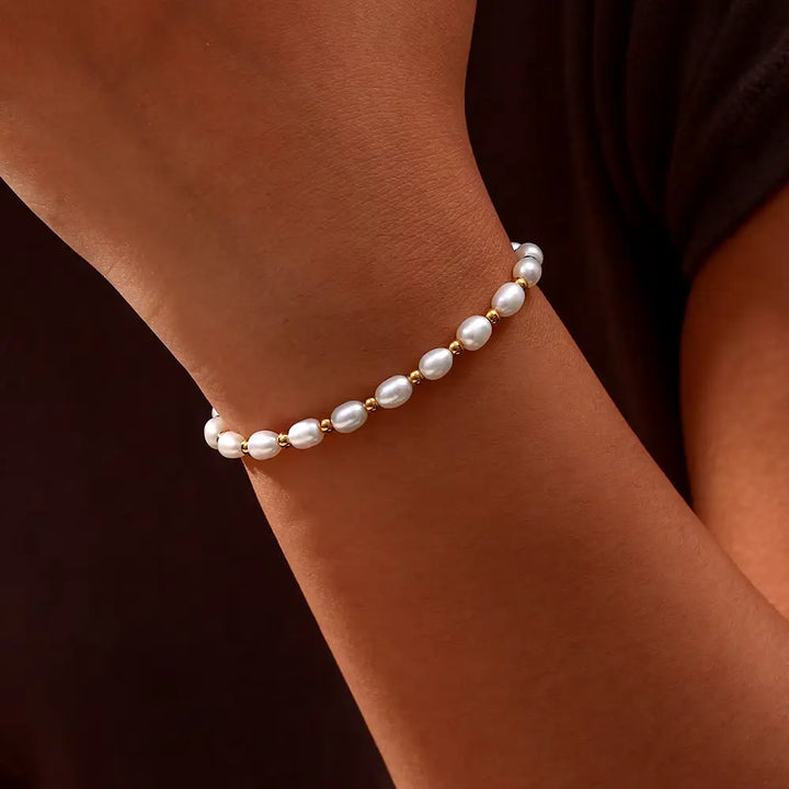 Bracciale Elegante in Perle e Oro