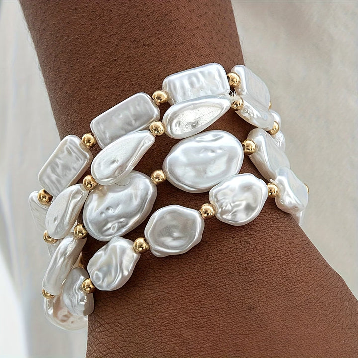 Set di 4 Bracciali in Perle