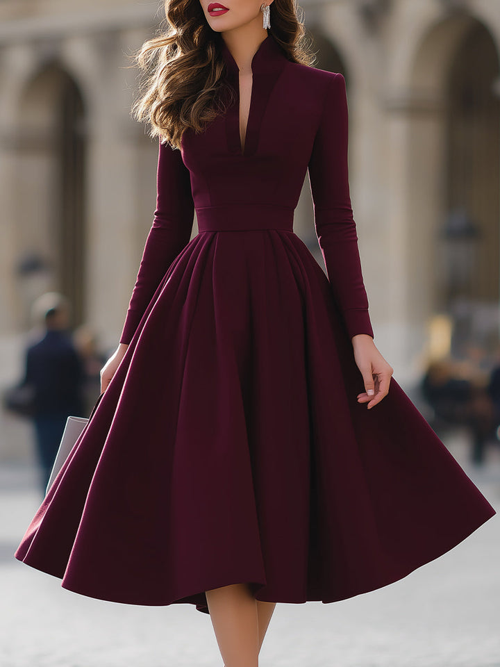 CIELO | Vestito Midi con Scollatura a V