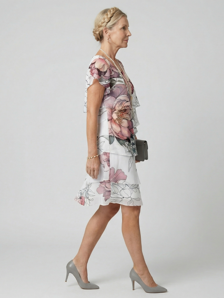 DELACROIX | Kualani Robe Florale à Longueur Genou