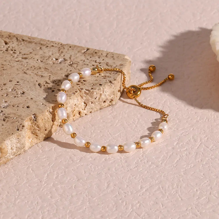 Bracciale Elegante in Perle e Oro