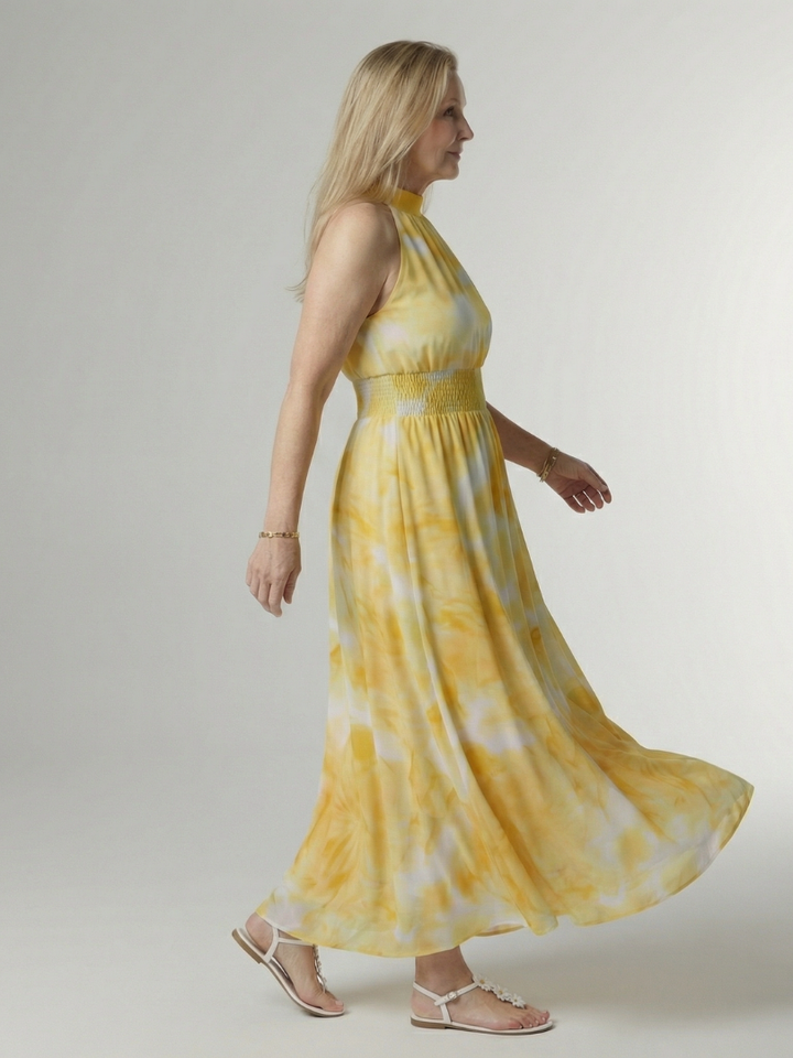 Sylin | Abito Midi con Collo All'Americana