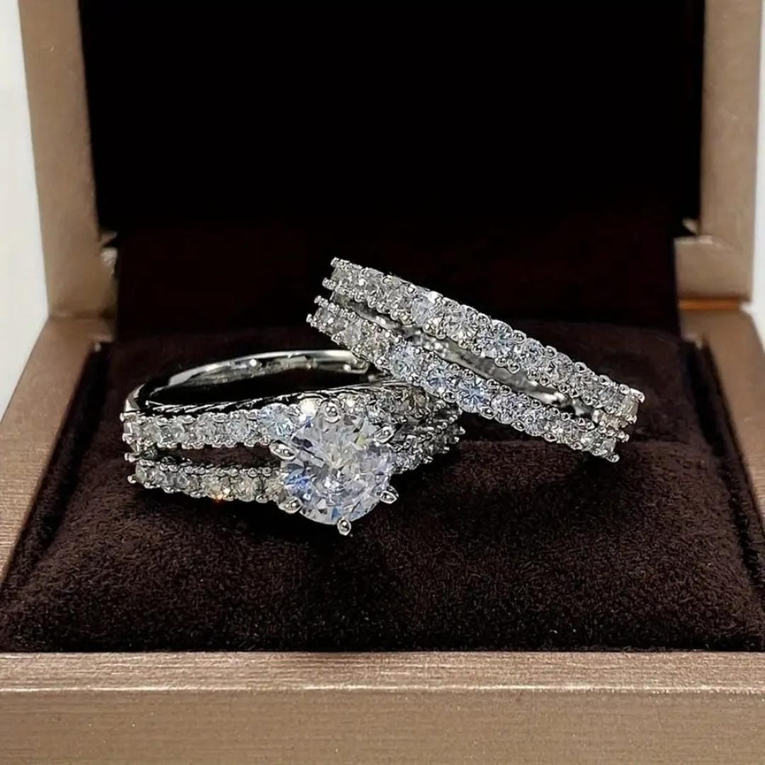 Set di Anelli Halo Radianti