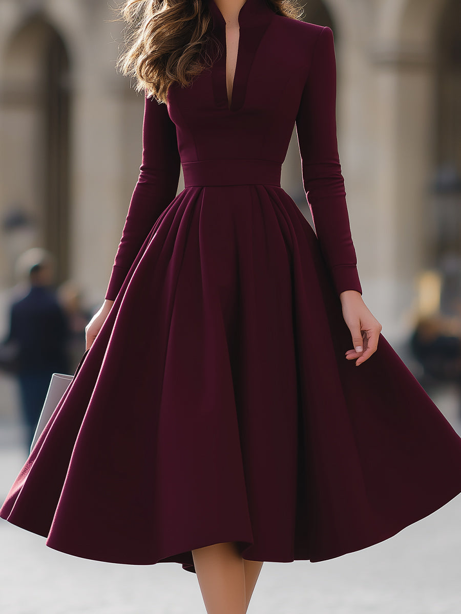 CIELO | Vestito Midi con Scollatura a V