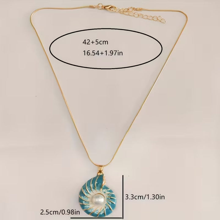 Collana con Ciondolo a Perla di Conchiglia