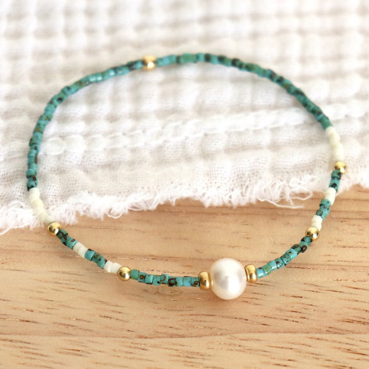 Bracciale Minimal Turquoise e Perla