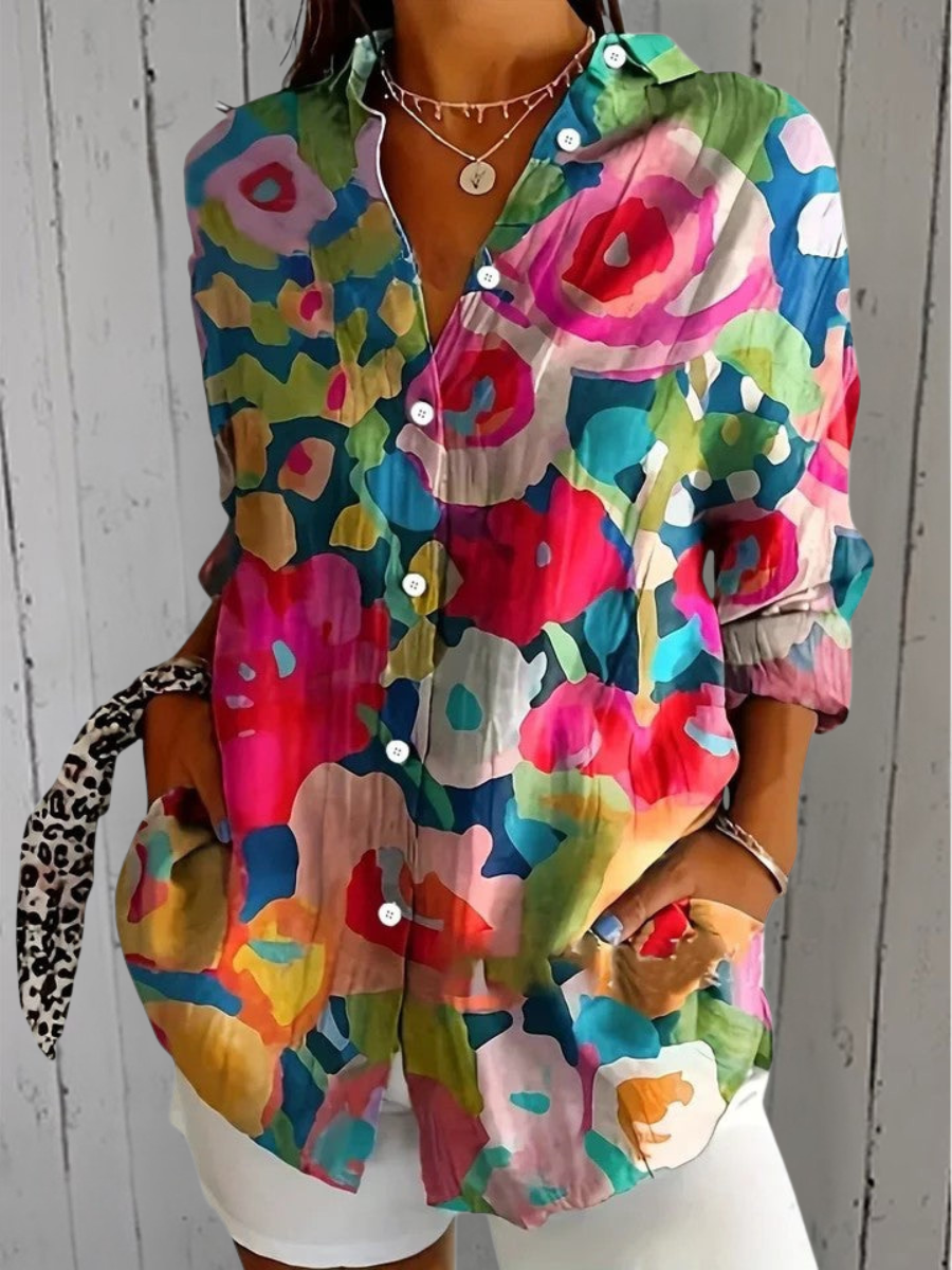 Deliane | Camicia Button-Up Artistica e Vivace