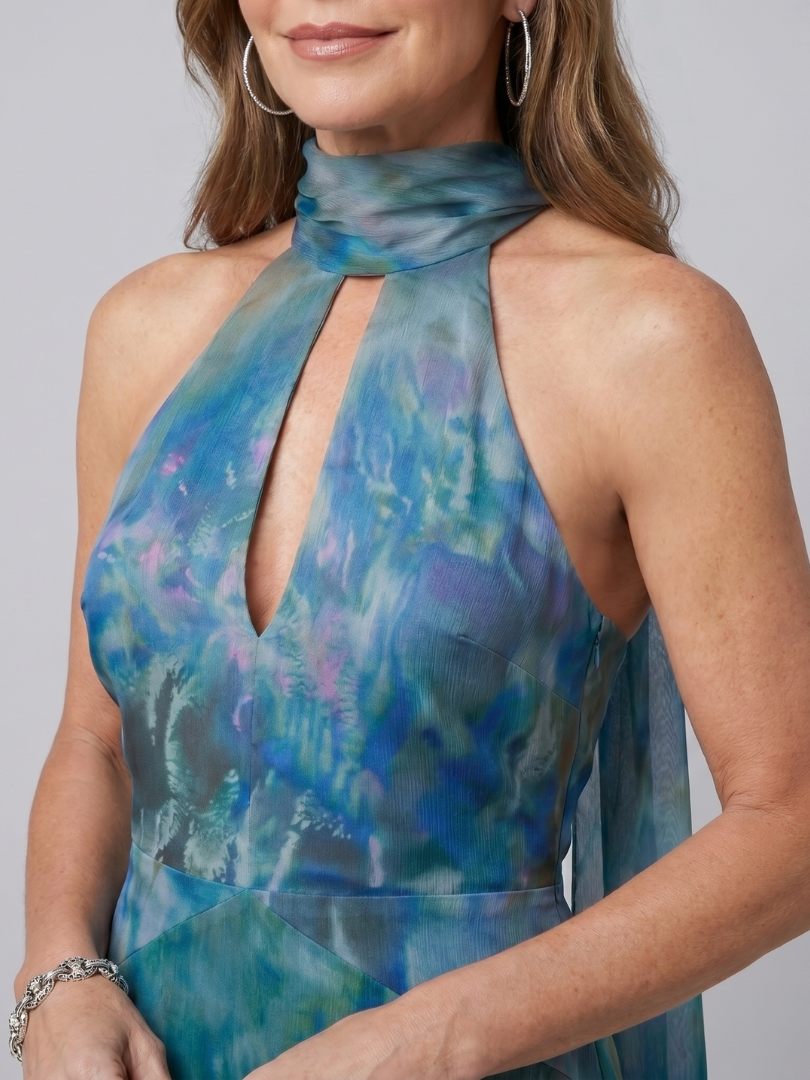 Giunone | Abito Maxi Senza Maniche con Collo Halter