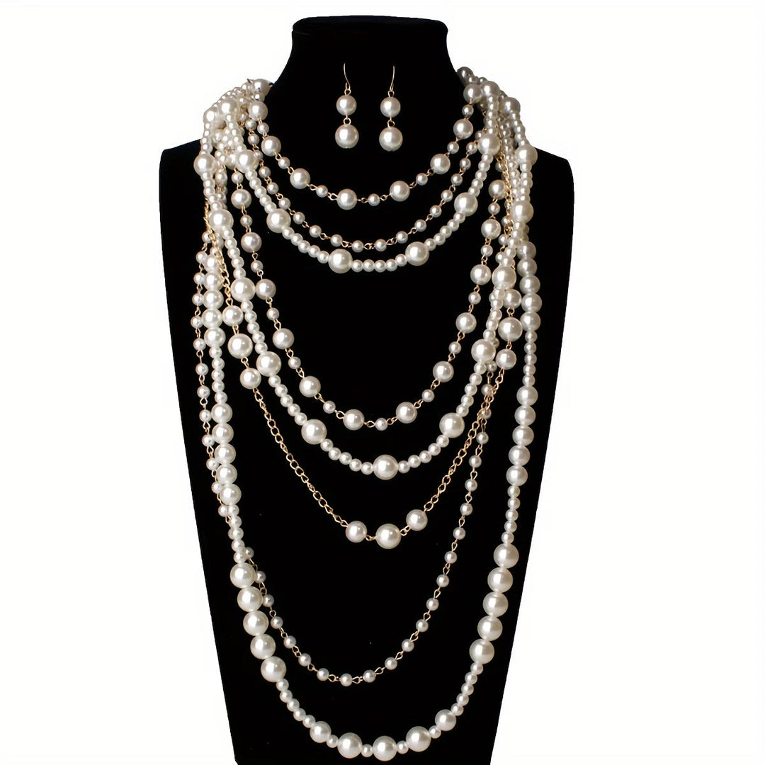 Set di Dichiarazione in Perle Multi-Strato Boho