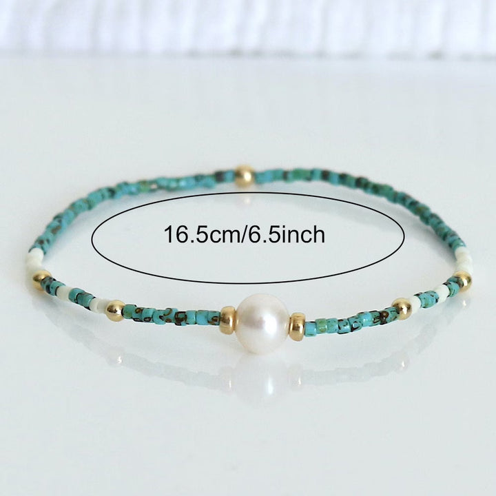 Bracciale Minimal Turquoise e Perla