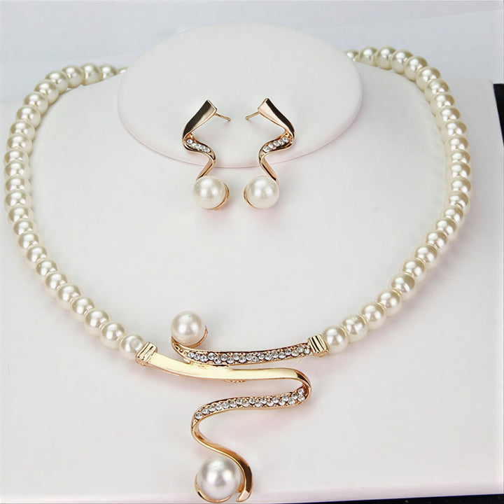 Set di Gioielli Elegante con Perle