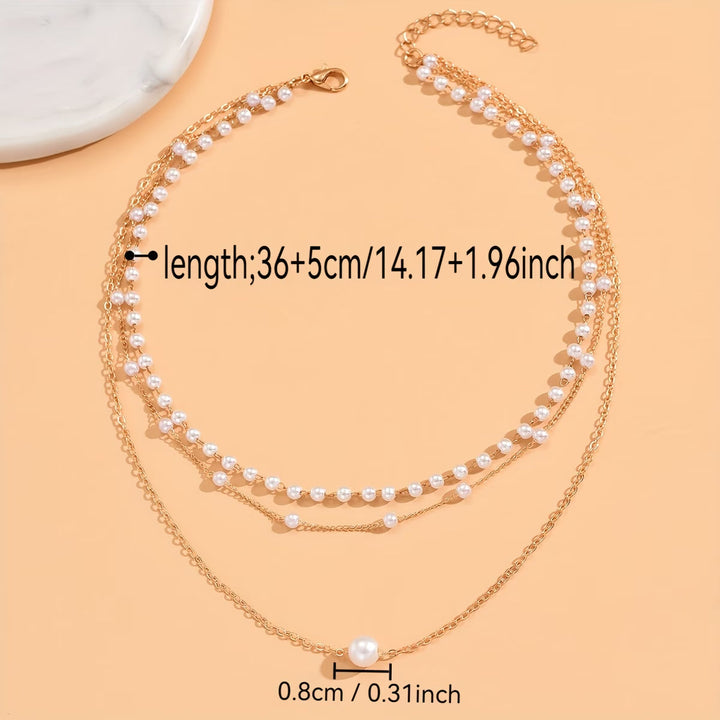 Il set di collane a strati Trinity Pearl