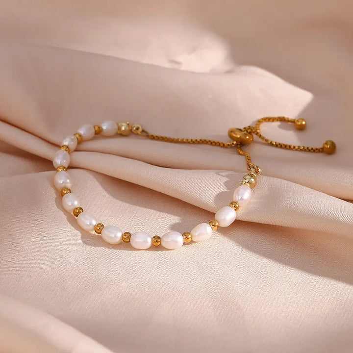 Bracciale Elegante in Perle e Oro