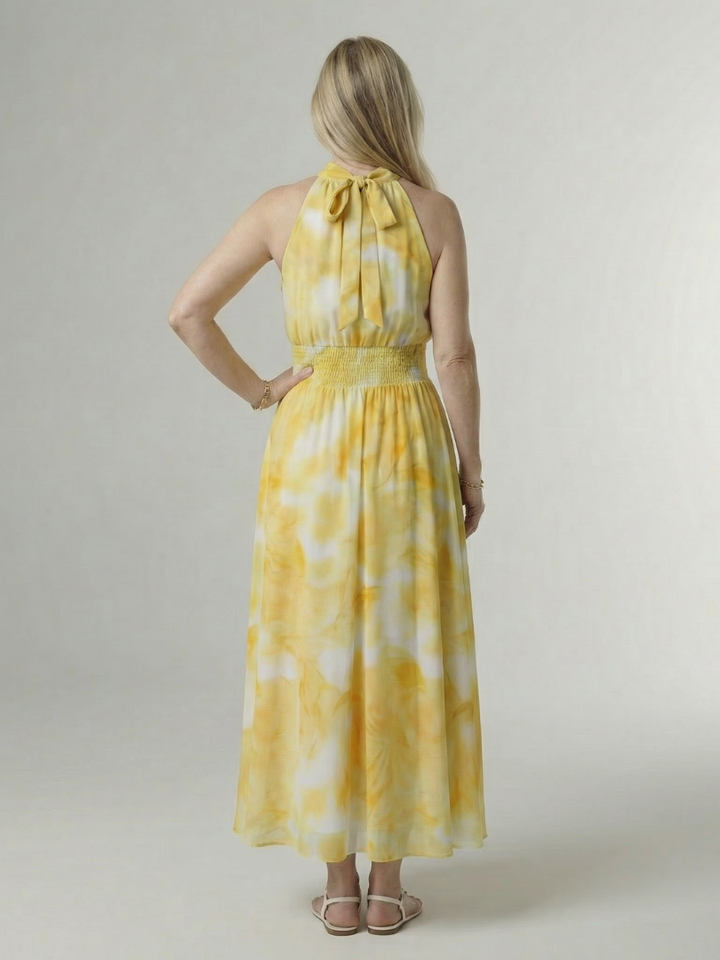 Sylin | Abito Midi con Collo All'Americana