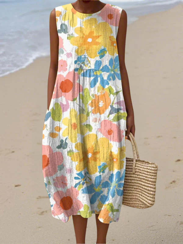 CIELO | Vestito Midi Floreale Pastello
