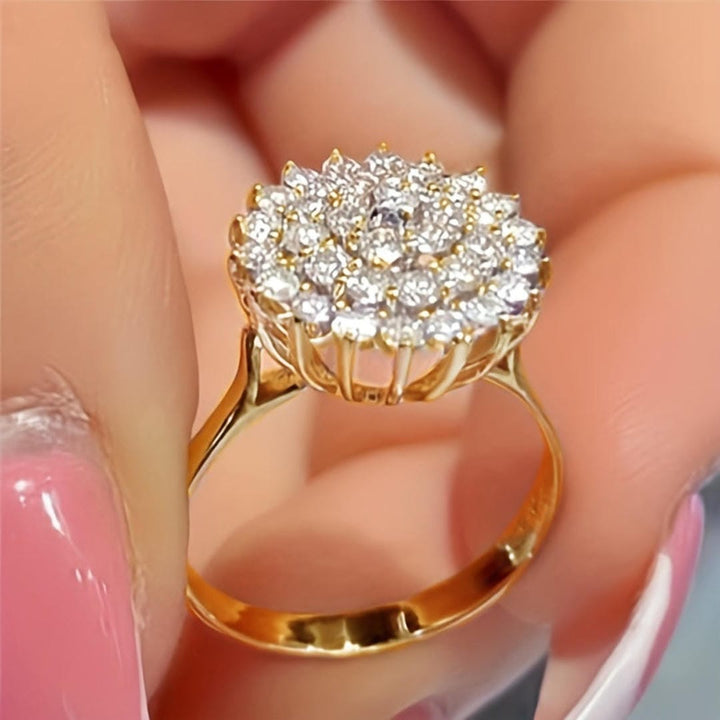 Anello Dichiarazione con Cristalli a Cluster Halo
