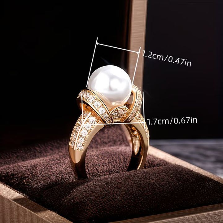 Anello con Perla a Corona