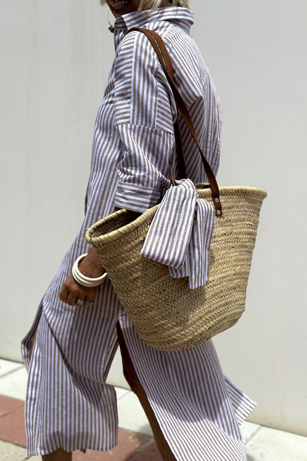 Kelly | Abito Camicia a Righe con Comfort Elegante