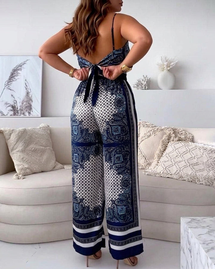 Helen | Set di Abbigliamento Elegante con Top e Pantaloni per Vacanza