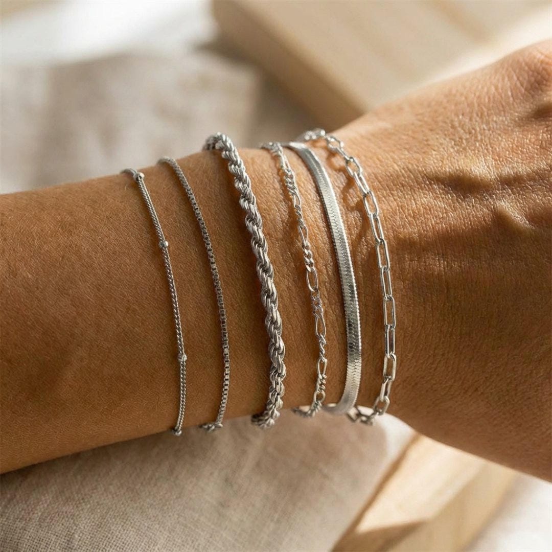 Set di Braccialetti Cubani Boho Retro