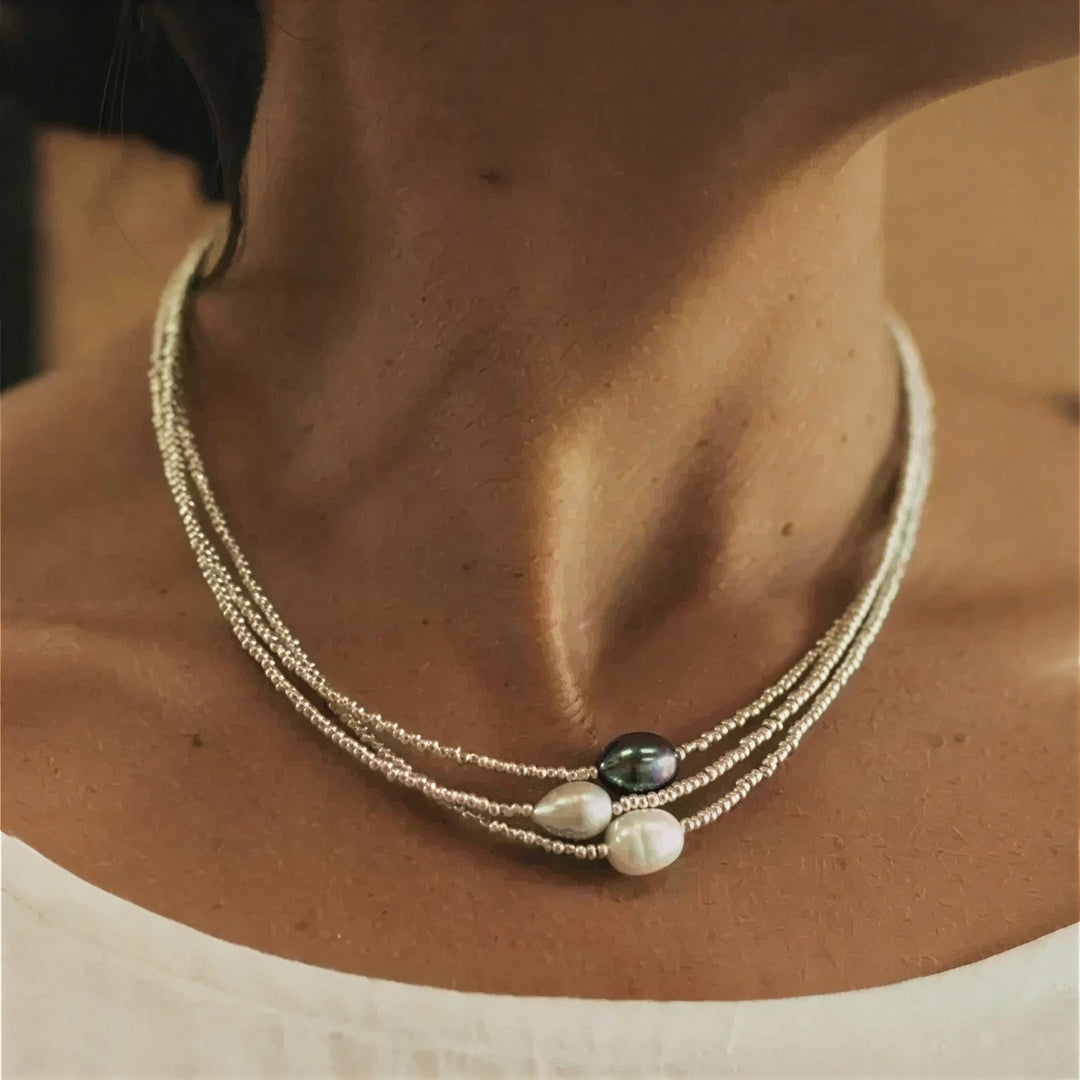 Collana Multi-Strand in Perle Barocche