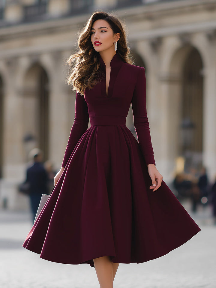 CIELO | V-Neck Midi Dress