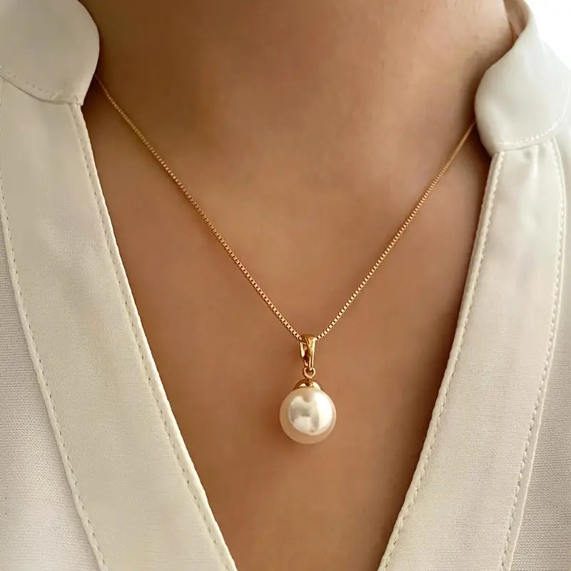Set di Collana Elegante e Raffinata con Perle