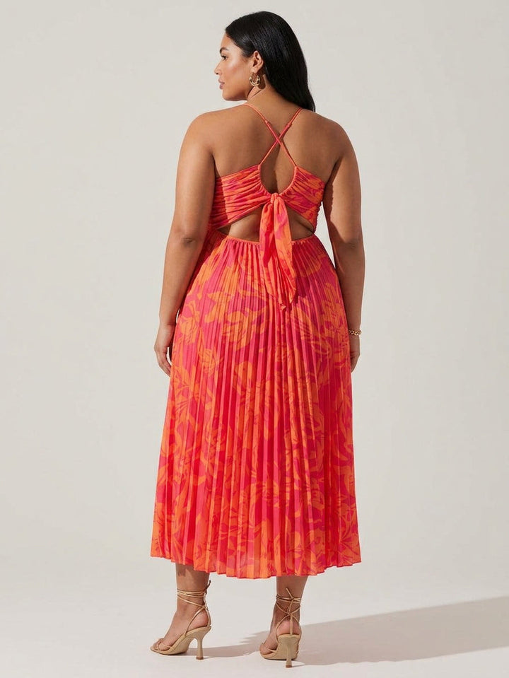 Heather | Collezione Midi Dress Elegante a Stampa Floreale Chic Costiero