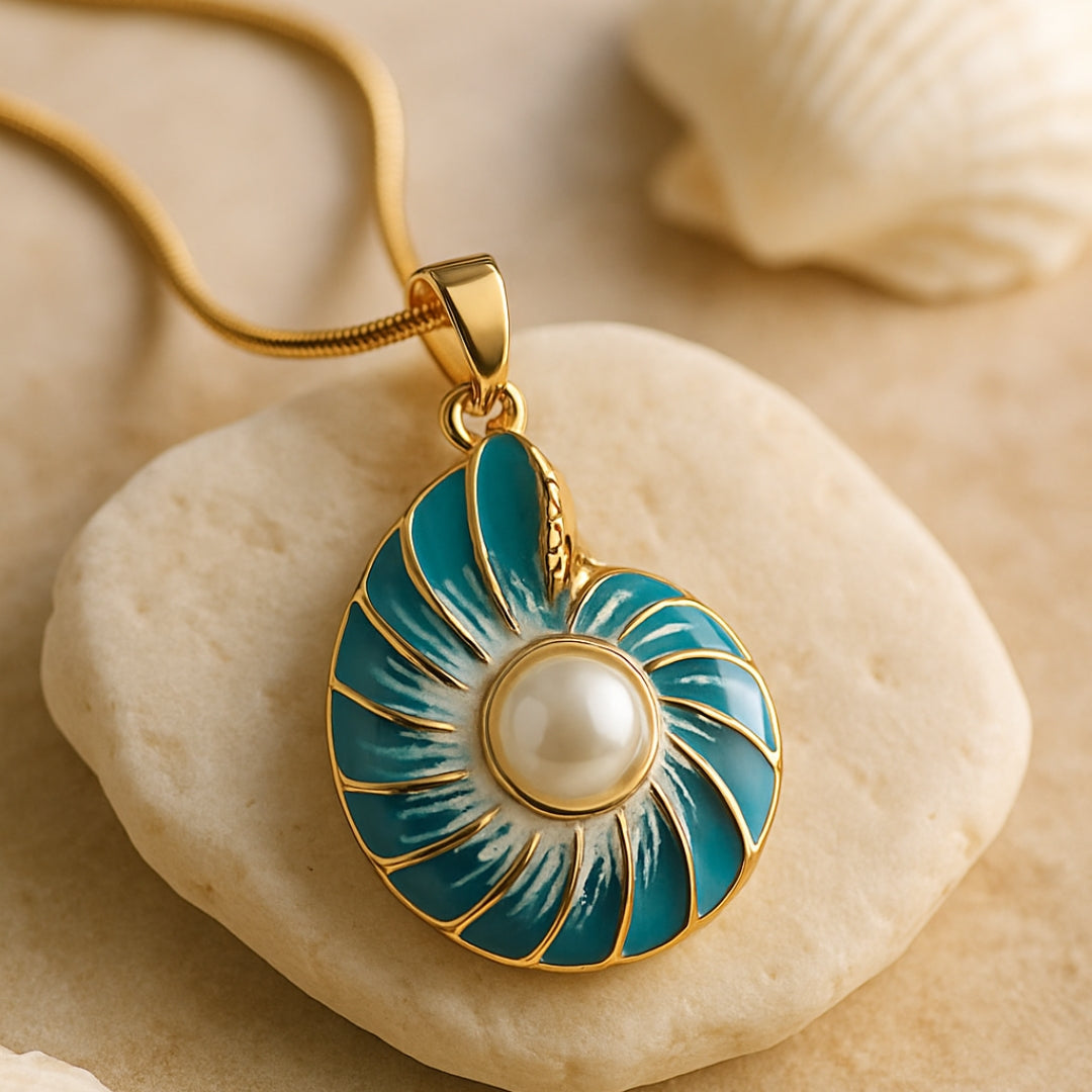Collana con Ciondolo a Perla di Conchiglia