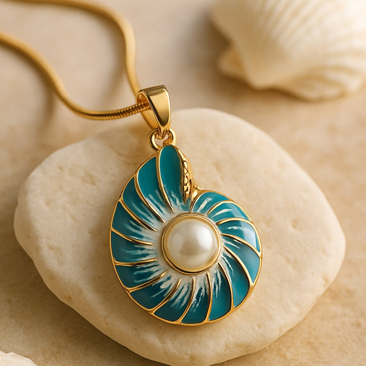 Collana con Ciondolo a Perla di Conchiglia