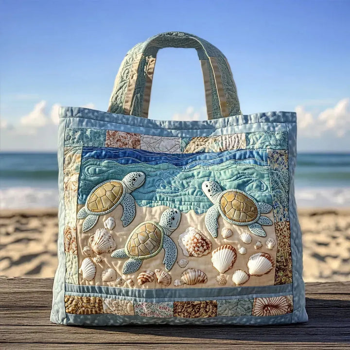Borsa Artigianale Trapuntata - Tartarughe Marine