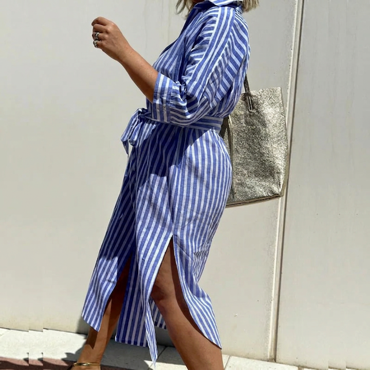 Harlow | Vestito Camicia in Lino con Bottoni per Donna