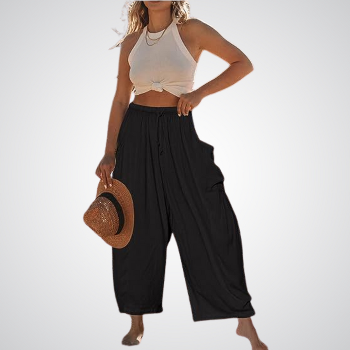 ELENA | Pantaloni Comodi a Gamba Larga